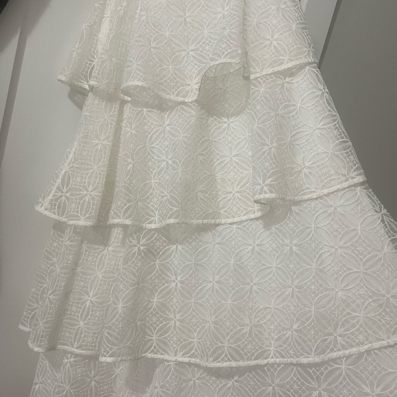 NWT Anthropologie white lace tiered maxi skirt - Picture 8 of 11
